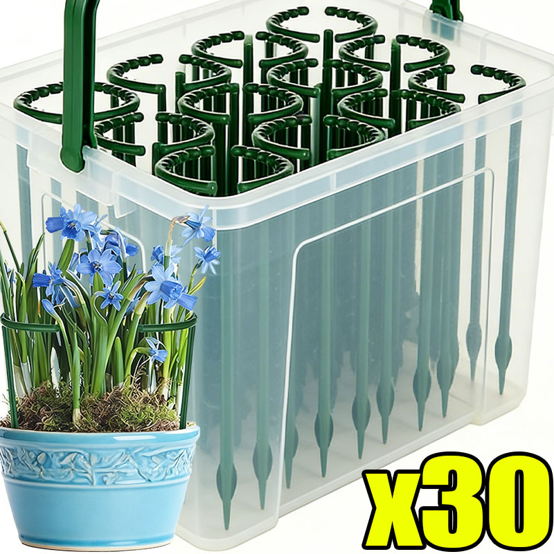 Plant Parent Tools - 30-1개 플라스틱 식물 지지대 반원형 말뚝