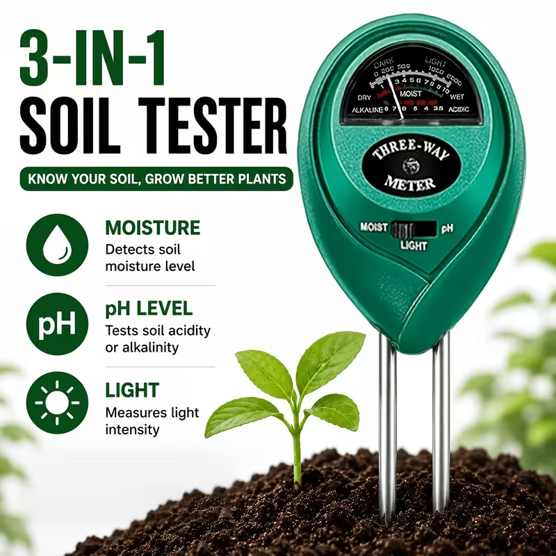 3-in-1 토양 측정기 (수분, pH, 조도 측정기) - Plant Parent Tools 리뷰 및 가격