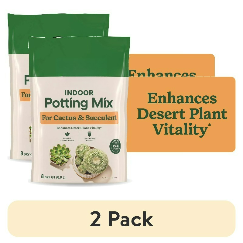 (2팩) 선인장 및 다육식물용 실내 화분용토, 빠른 배 - Cactus Mix Pot 리뷰 및 가격